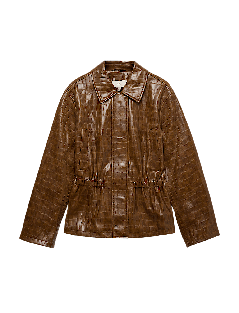 Croc Faux Leather Jacket