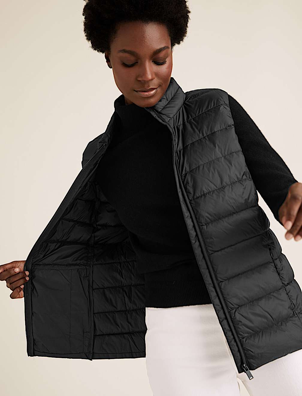 Feather & Down Puffer Gilet