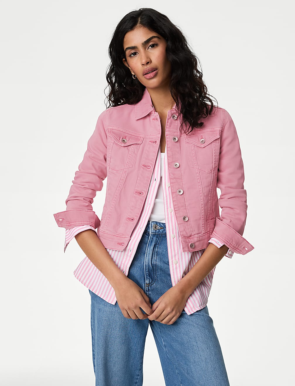 Cotton Rich Denim Jacket with Stretch