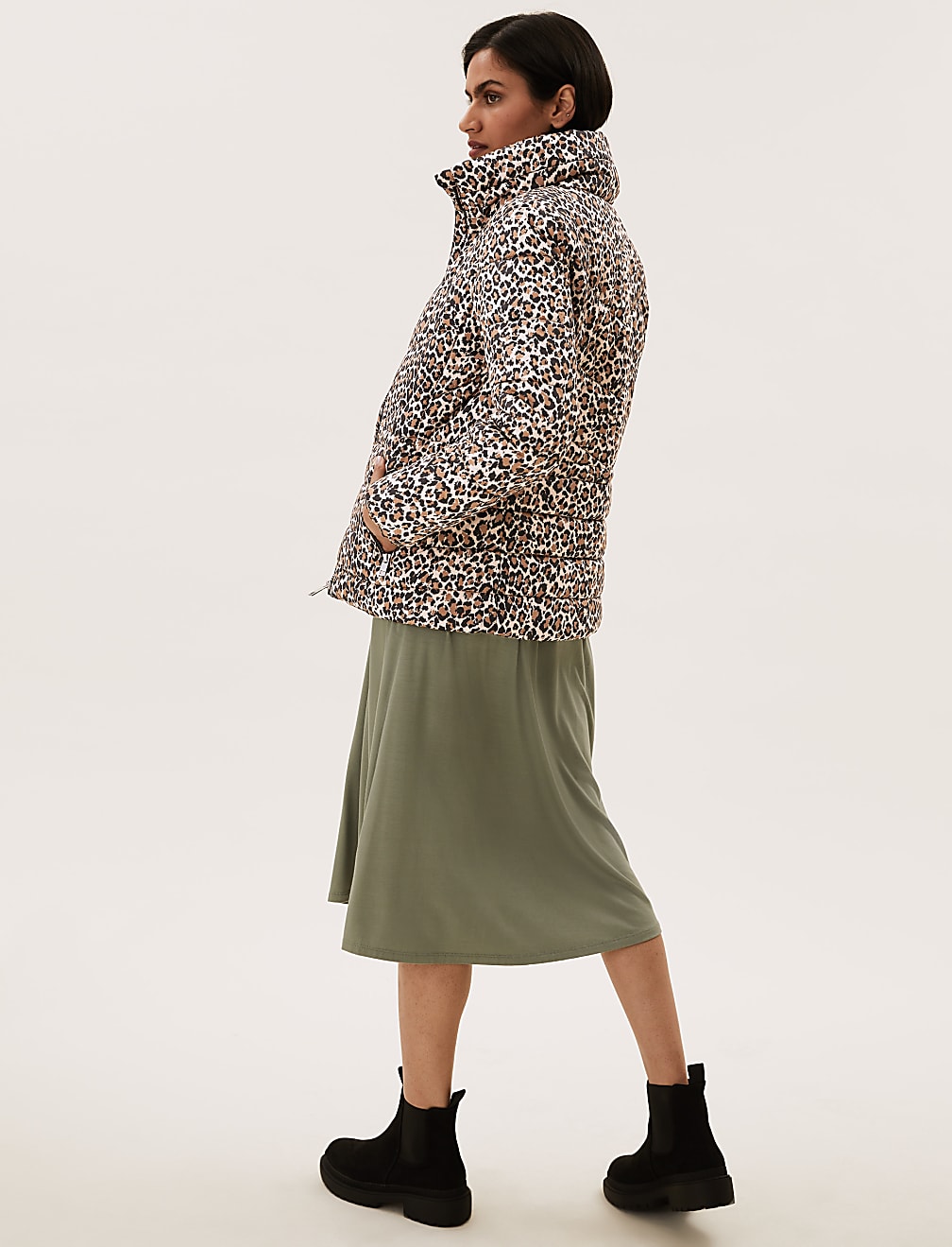 Thermowarmth™ Leopard Print Puffer Coat