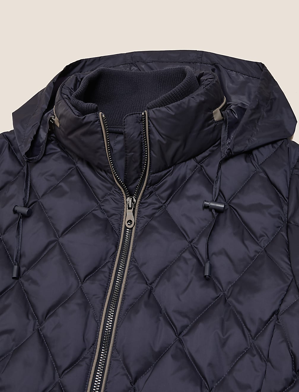 Feather & Down Quilted Puffer Jacket