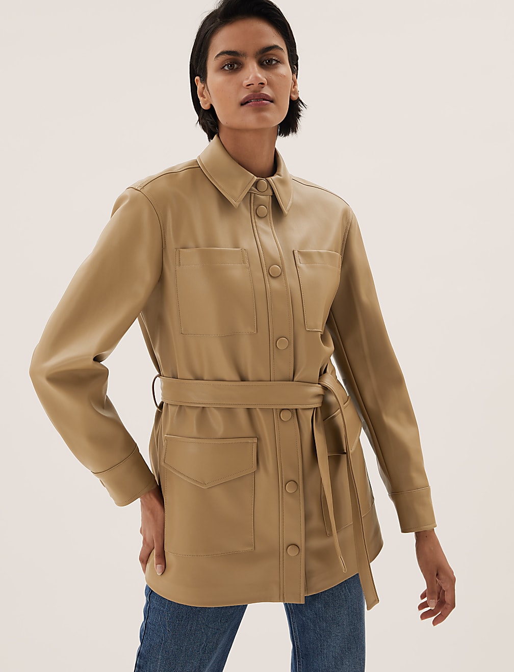 Nly trend belted shacket sales