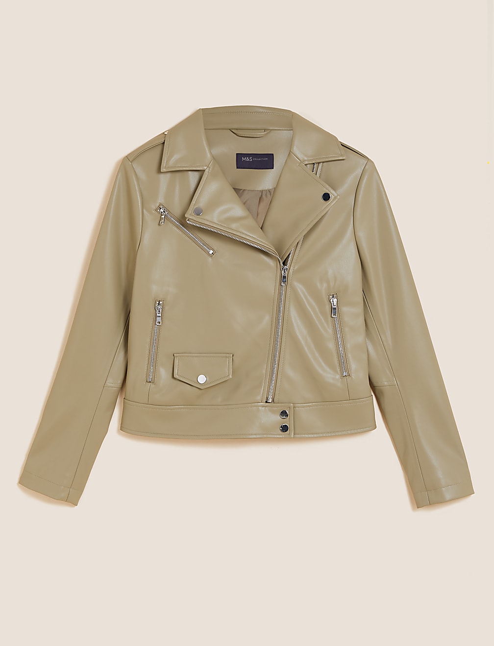 Faux Leather Biker Jacket
