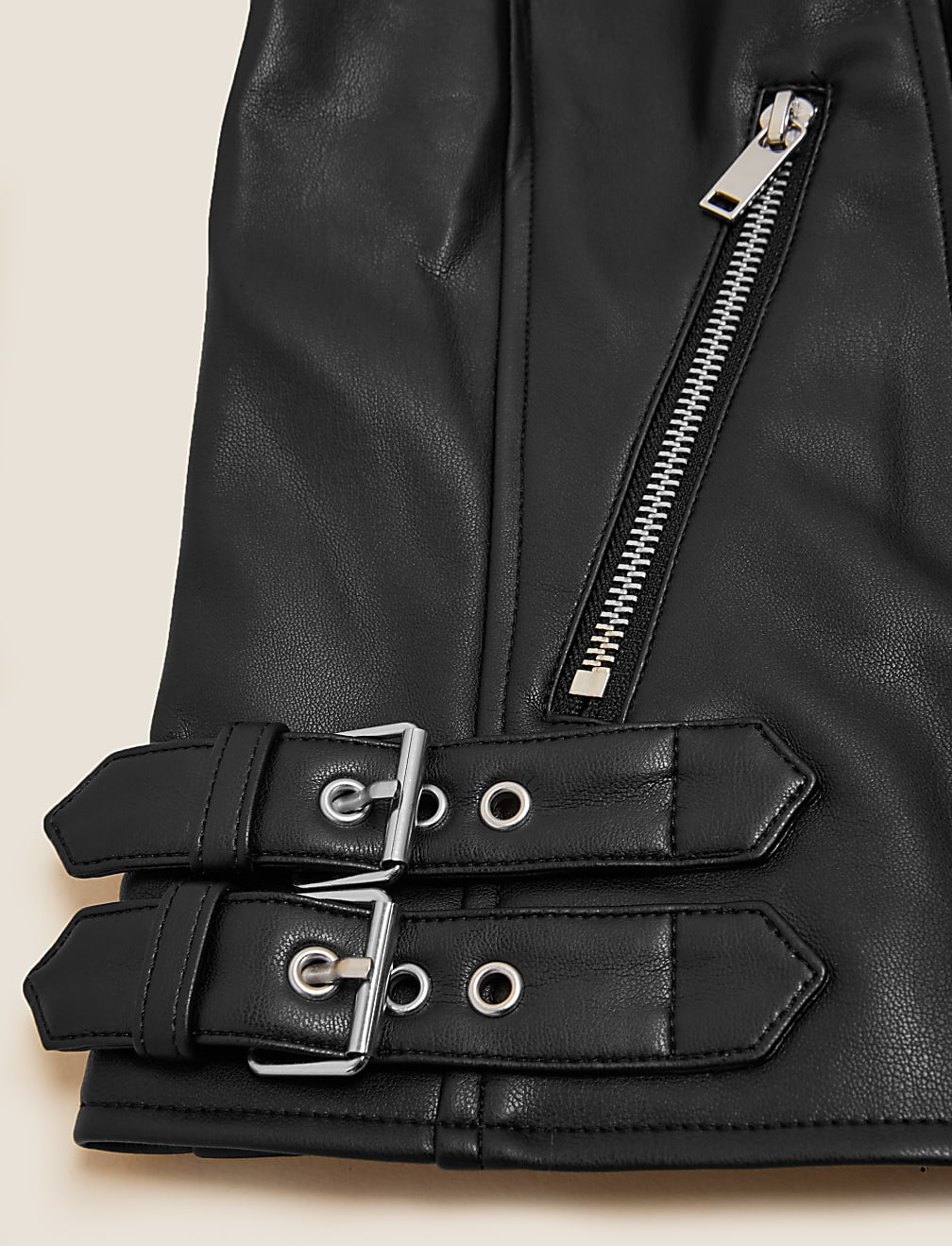 Faux Leather Biker Jacket