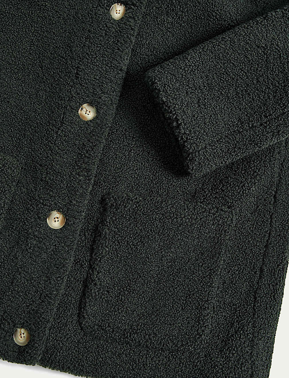 Teddy Textured Collared Jacket