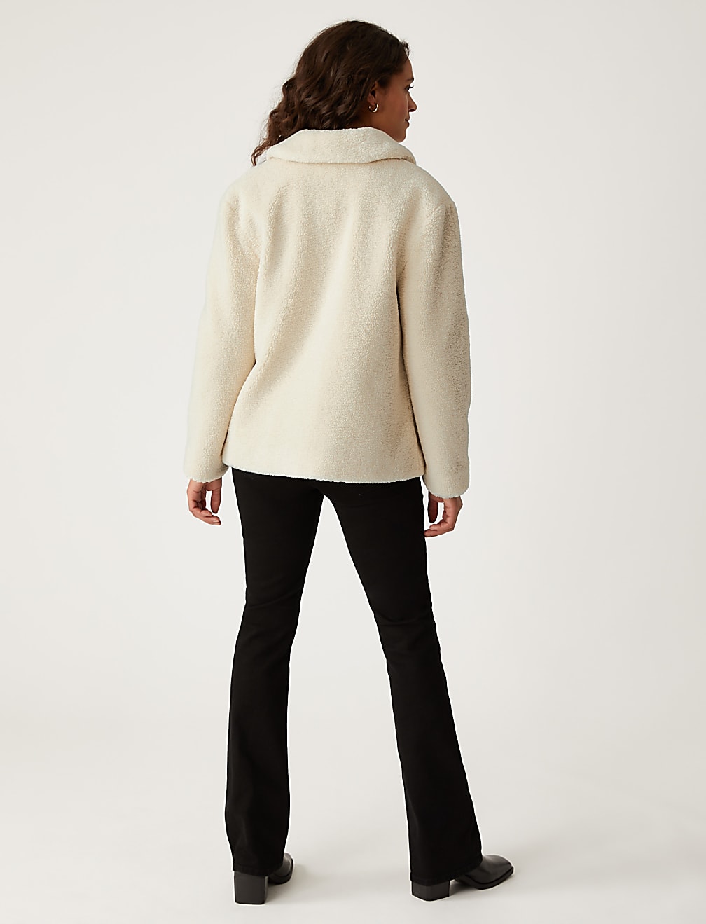 Teddy Textured Collared Jacket