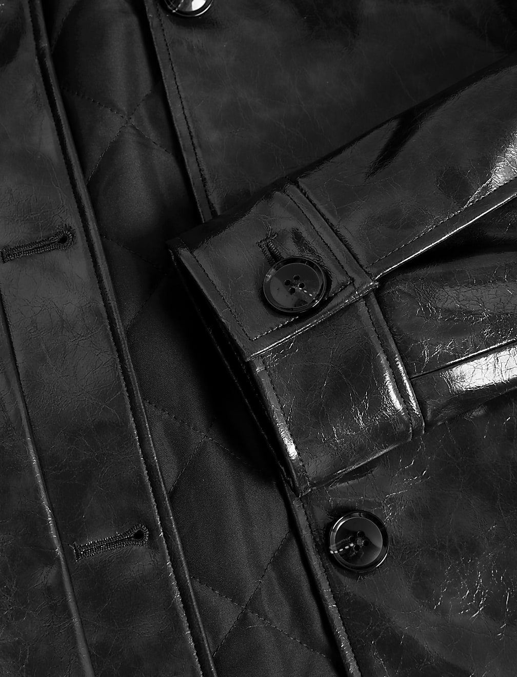 Faux Leather High Shine Jacket