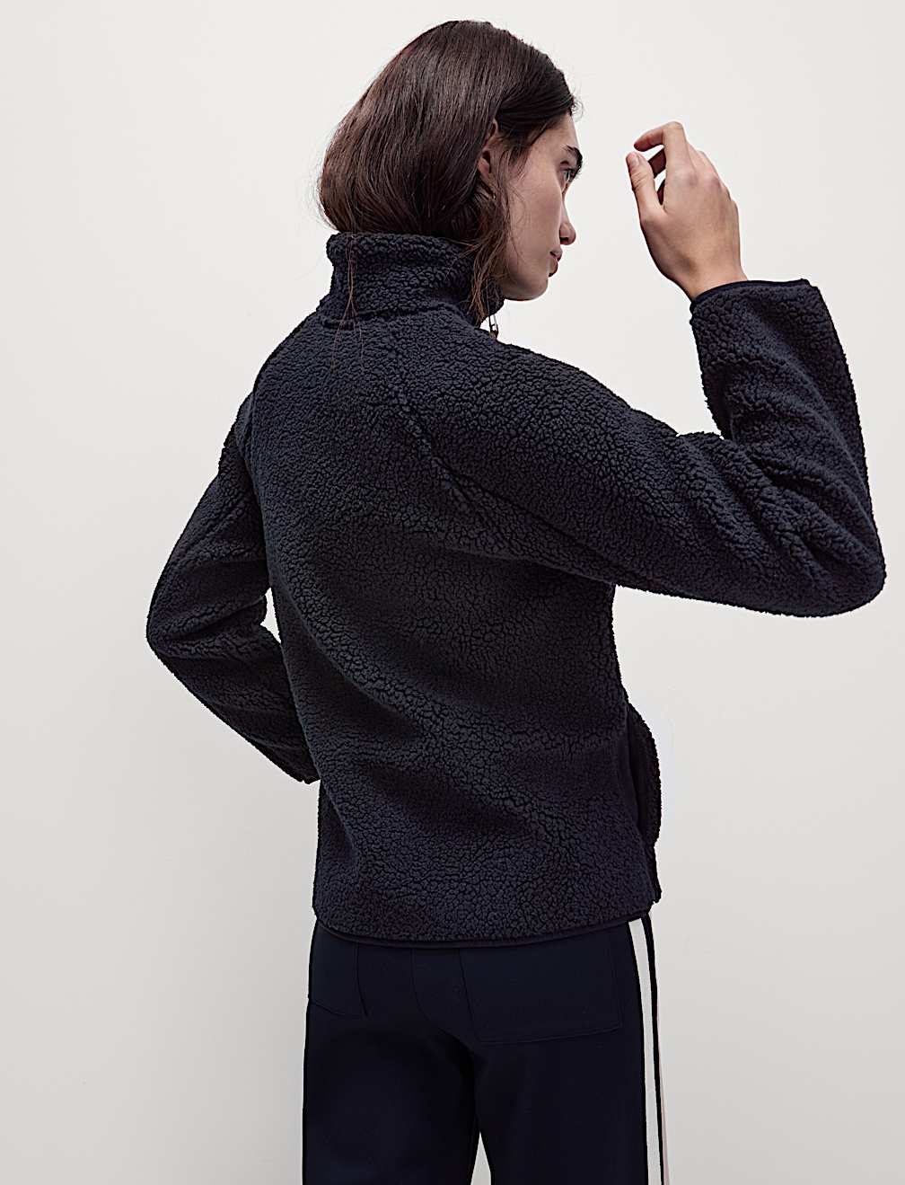 Borg Lightweight Funnel Neck Jacket