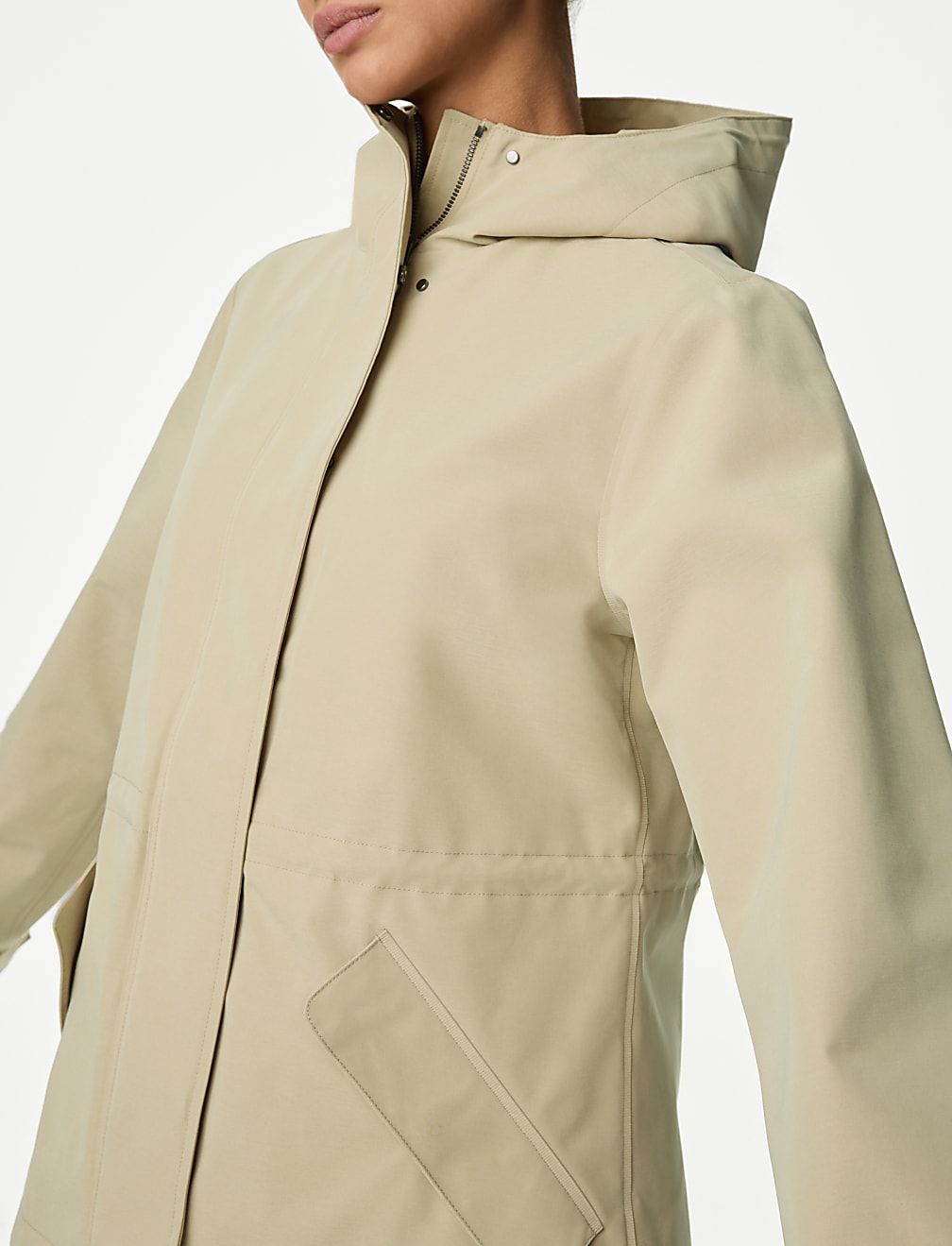Stormwear™ Hooded Rain Jacket with Cotton