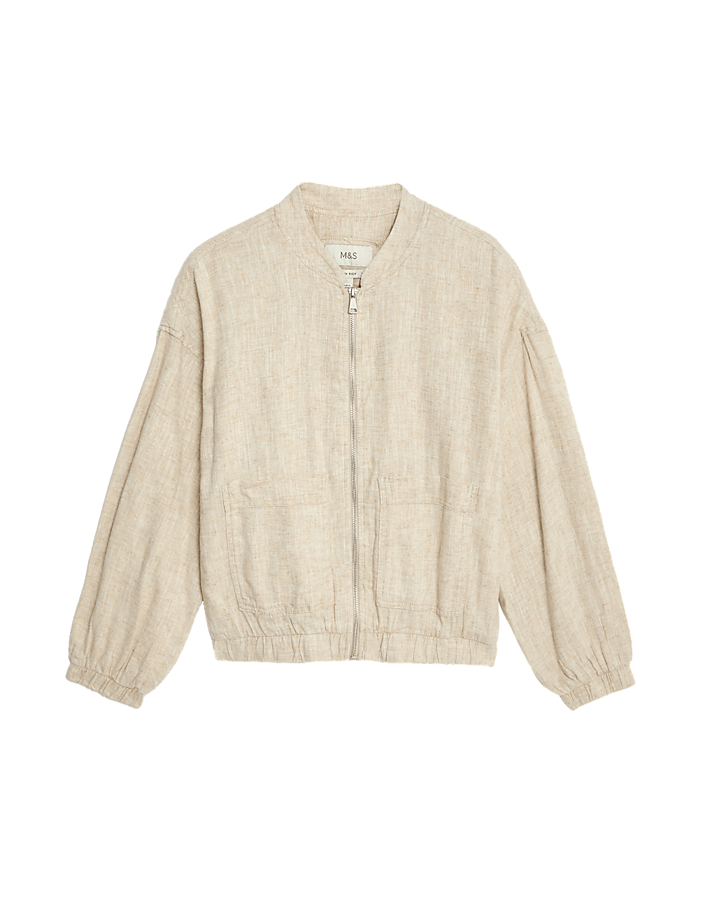 Linen Rich Bomber Jacket