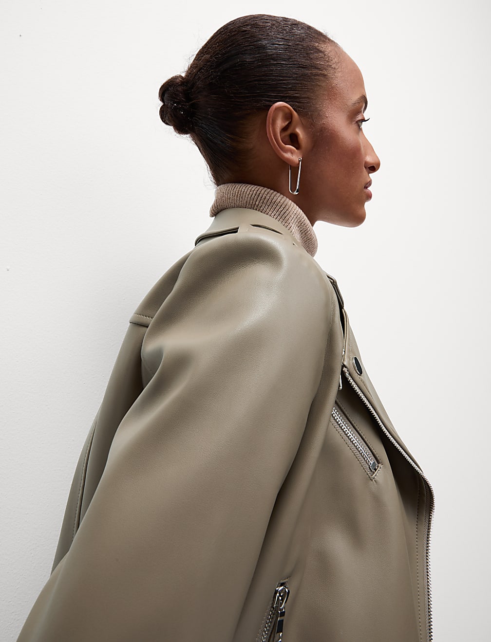 Faux Leather Biker Jacket