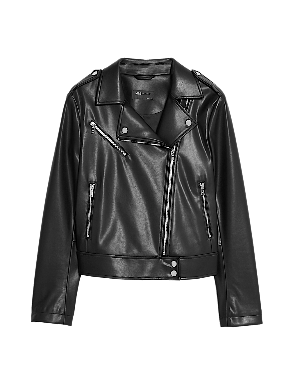 Faux Leather Biker Jacket