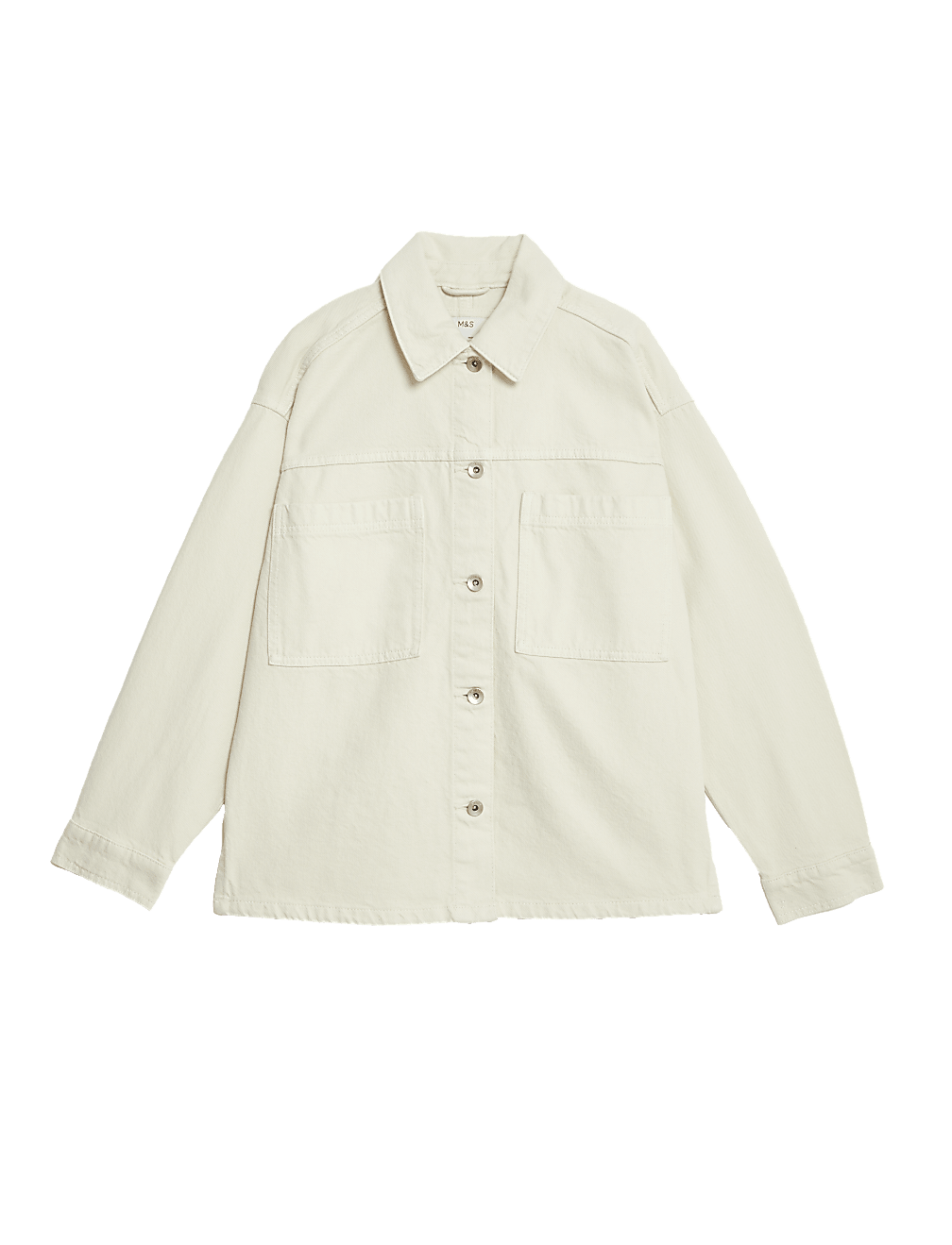 Pure Cotton Denim Relaxed Shacket