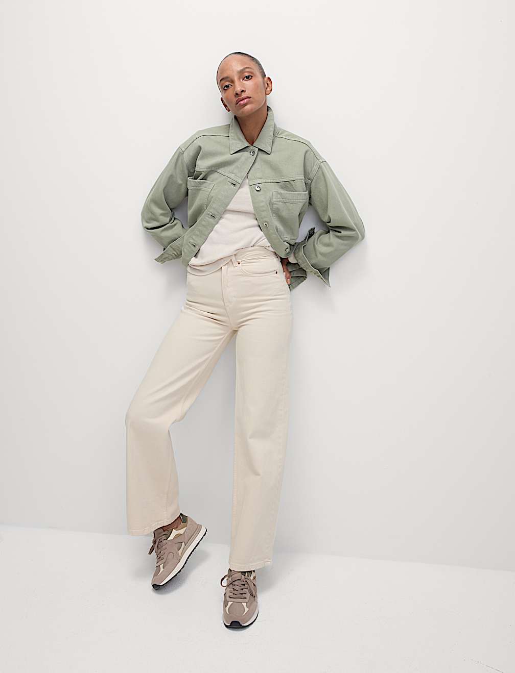 Pure Cotton Denim Relaxed Shacket