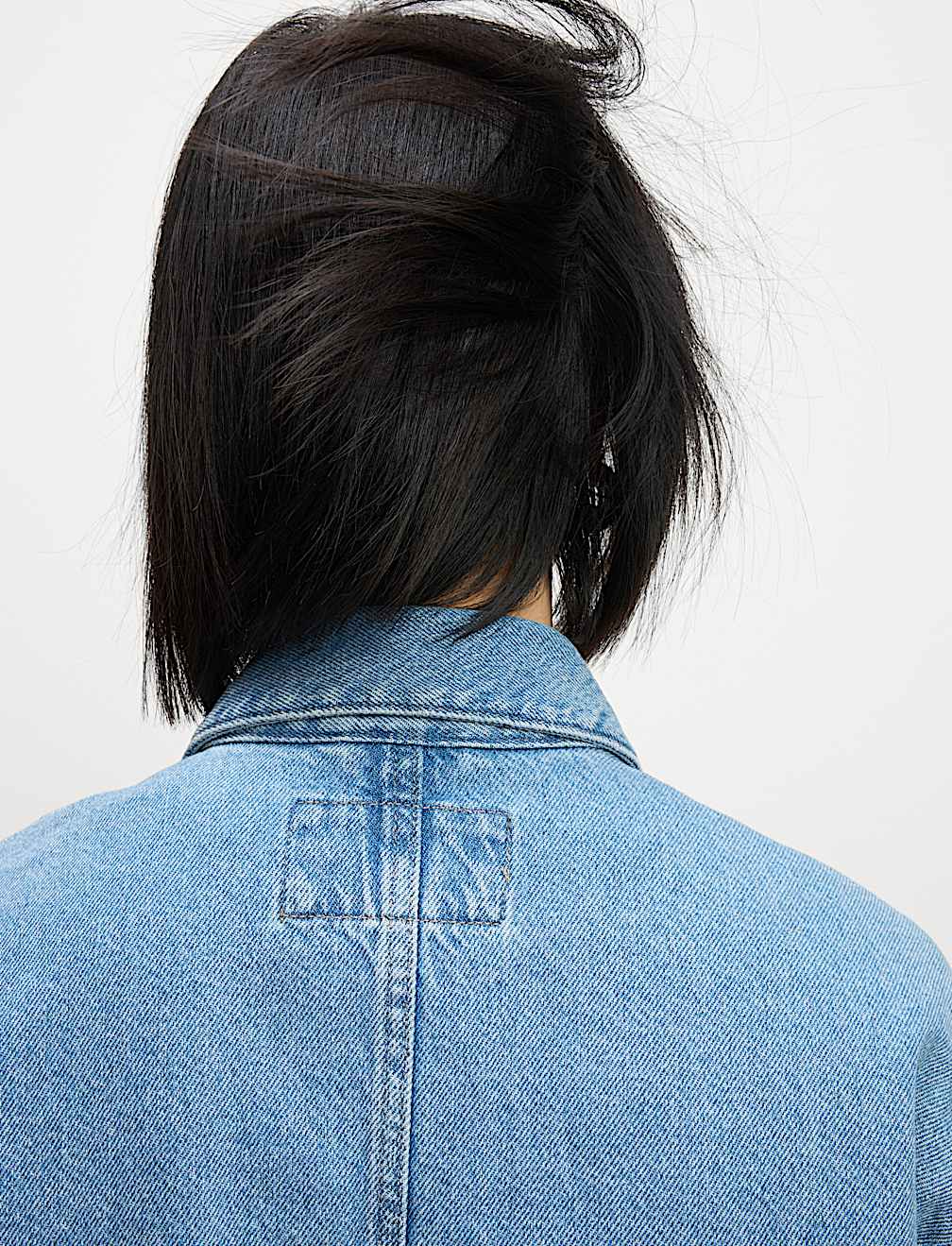 Pure Cotton Denim Relaxed Shacket