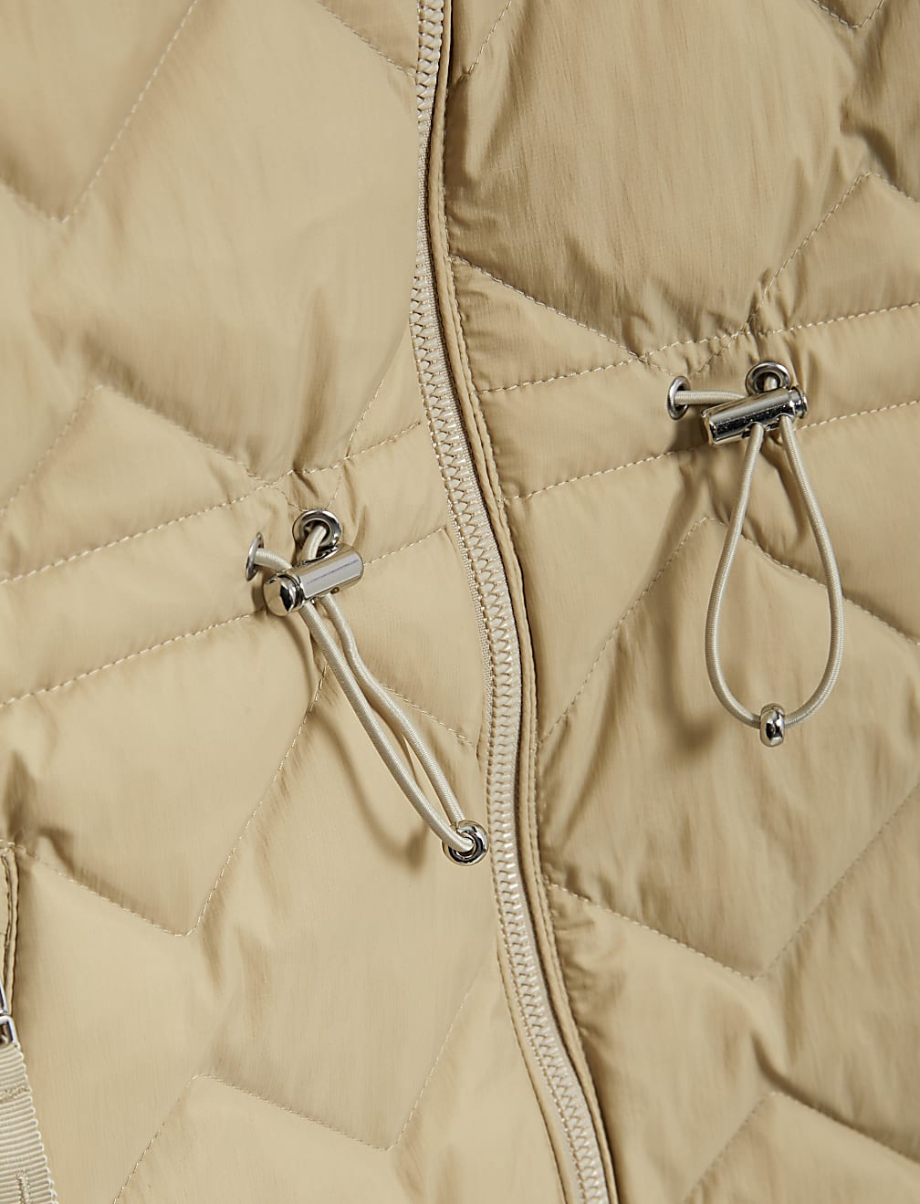 Feather & Down Quilted Hooded Puffer Jacket