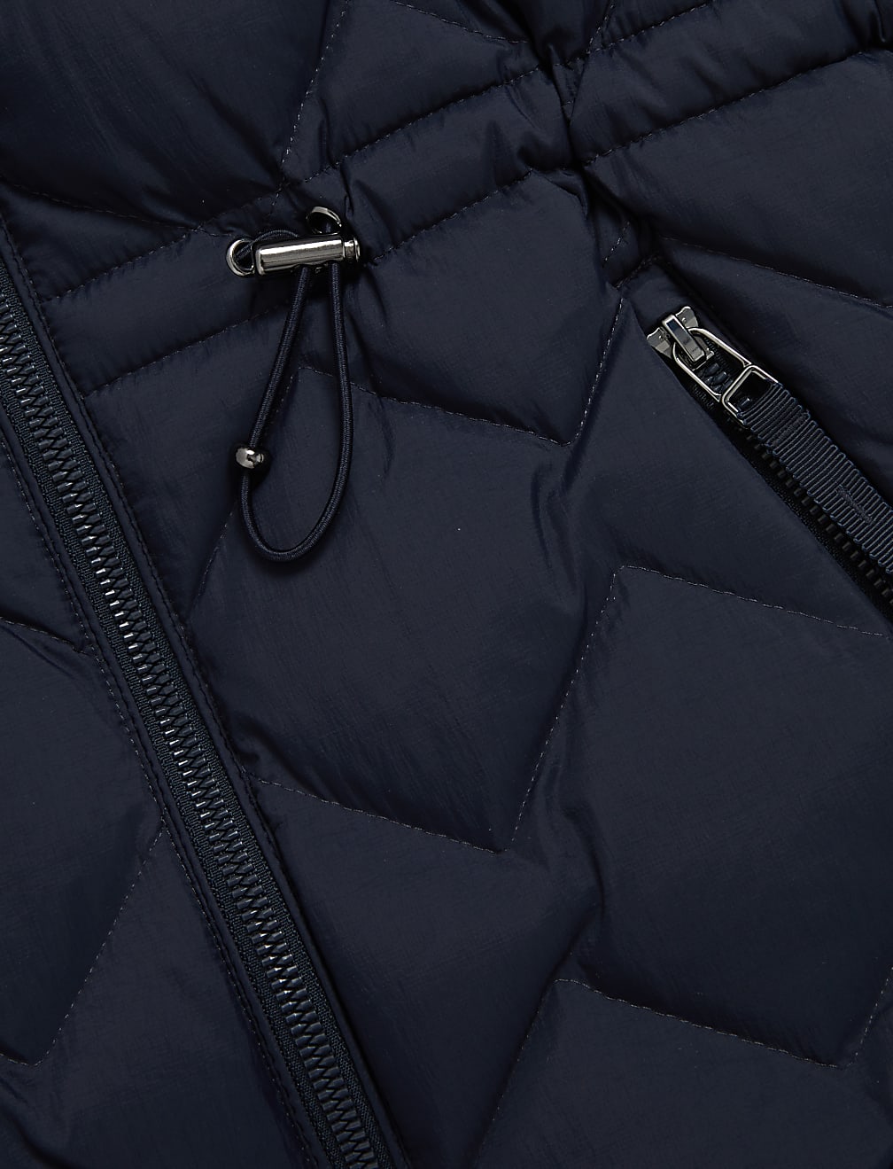 Feather & Down Quilted Hooded Puffer Jacket