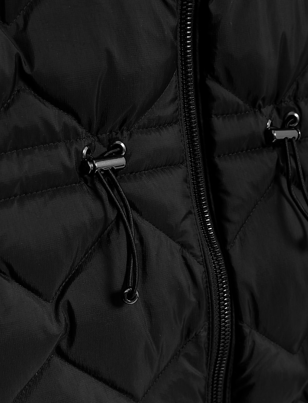 Feather & Down Quilted Hooded Puffer Jacket