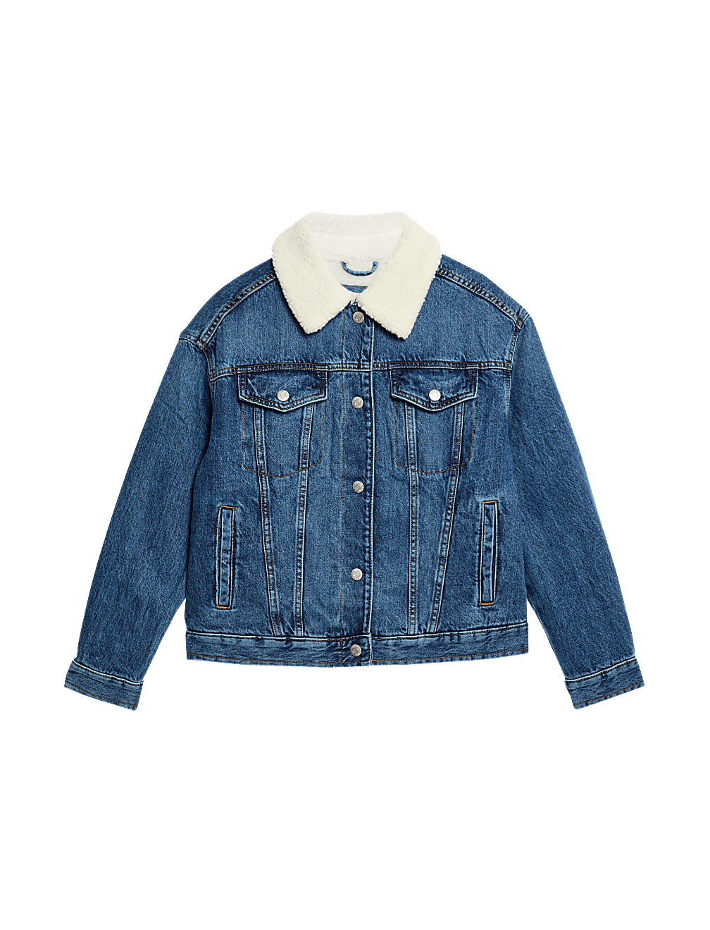 Denim Borg Lined Jacket