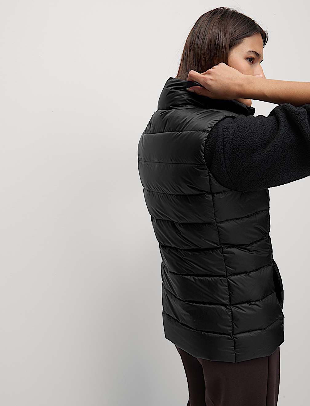 Feather & Down Quilted Packaway Puffer Gilet