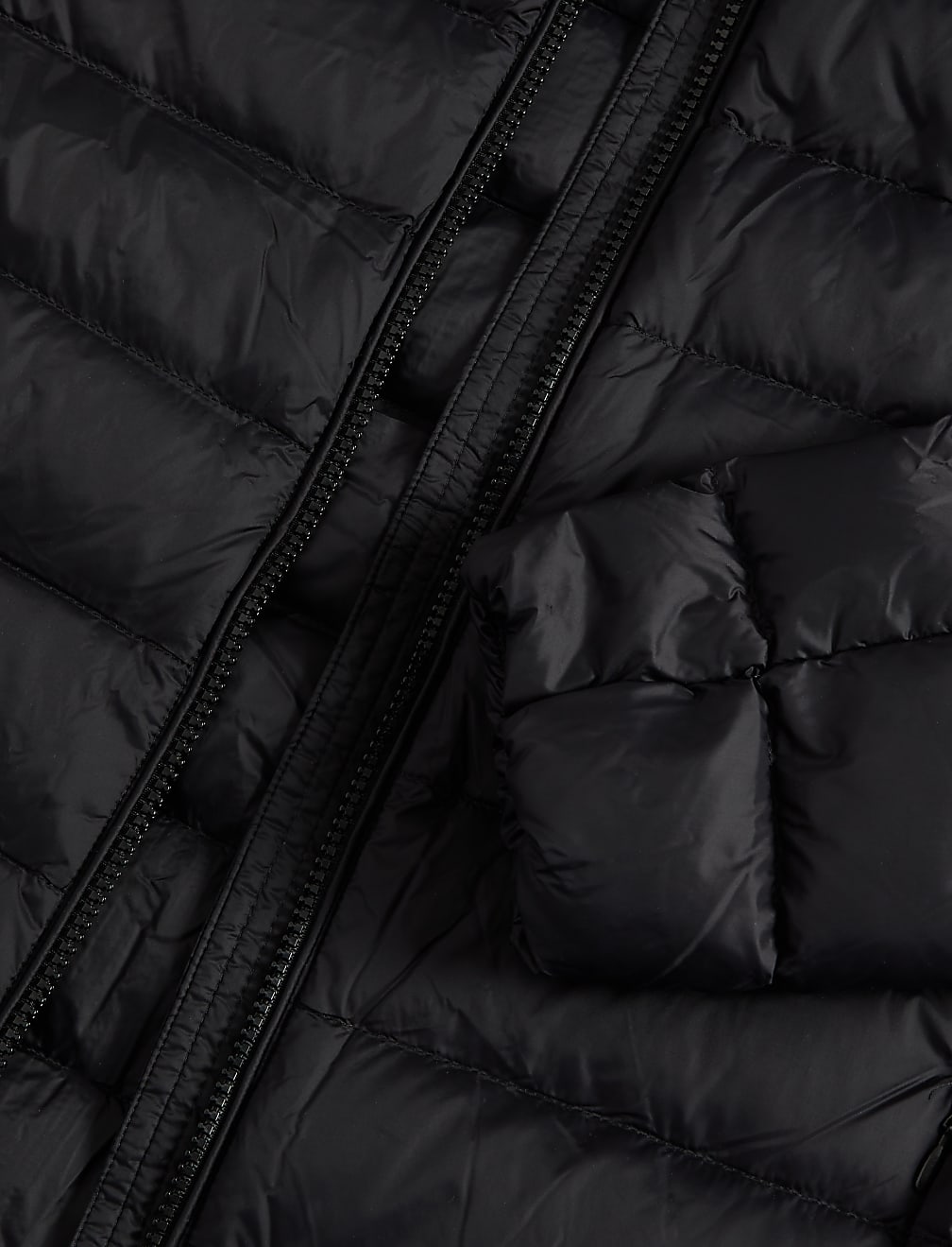 Feather & Down Hooded Packaway Relaxed Jacket