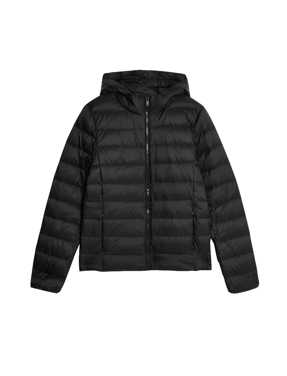 Feather & Down Hooded Packaway Relaxed Jacket