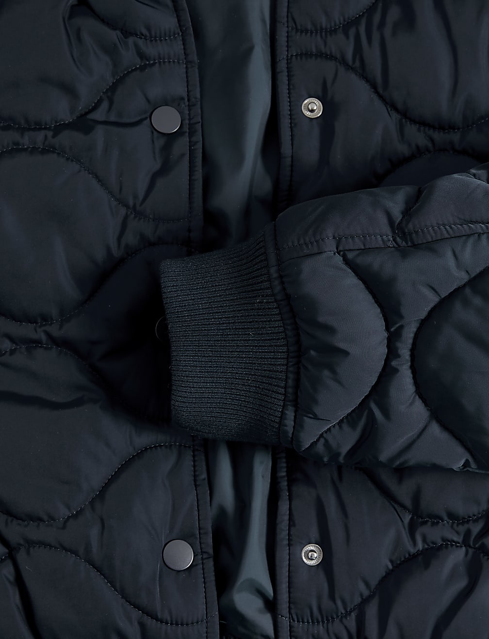 Satin Quilted Relaxed Bomber Jacket