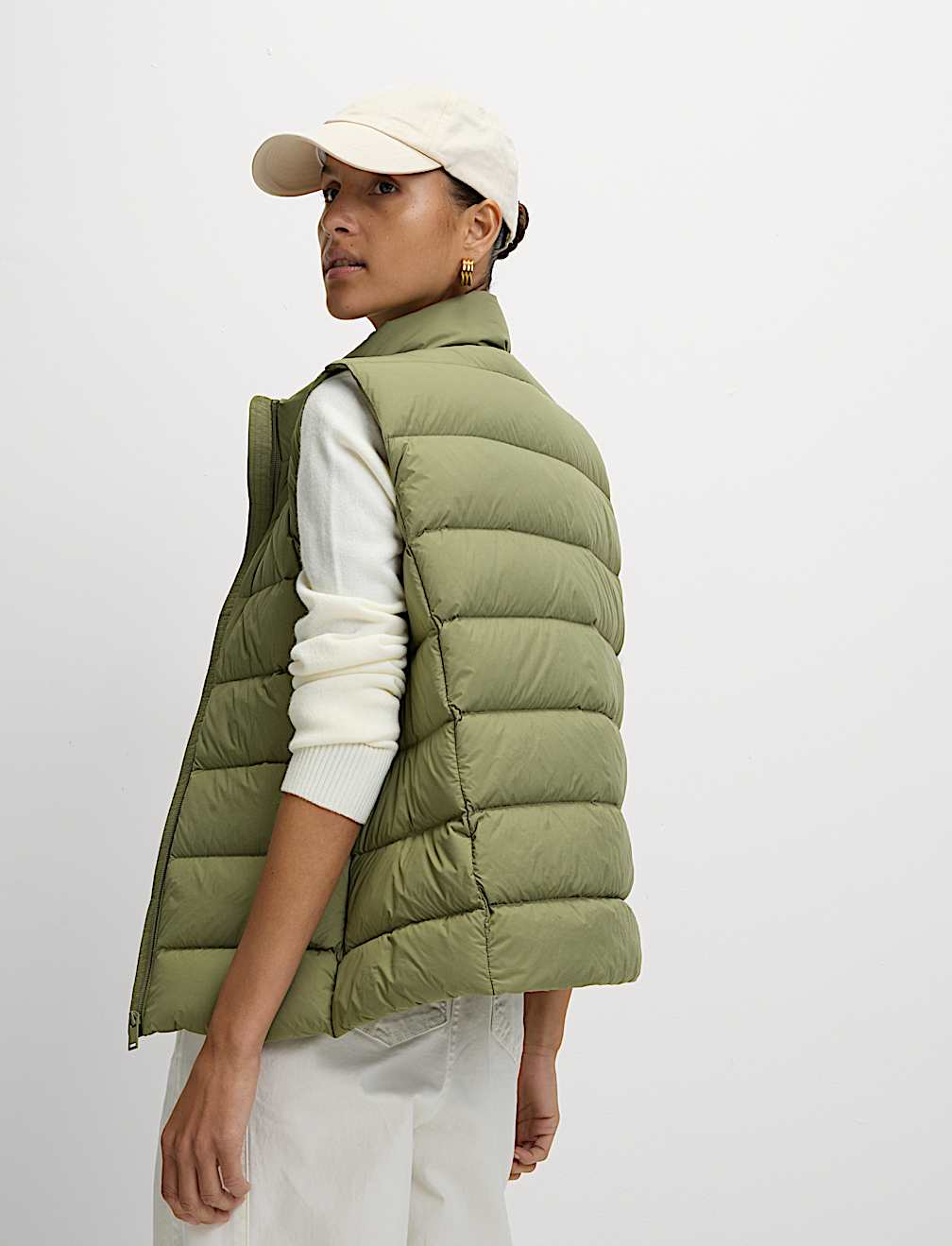 Feather & Down Packaway Funnel Neck Gilet