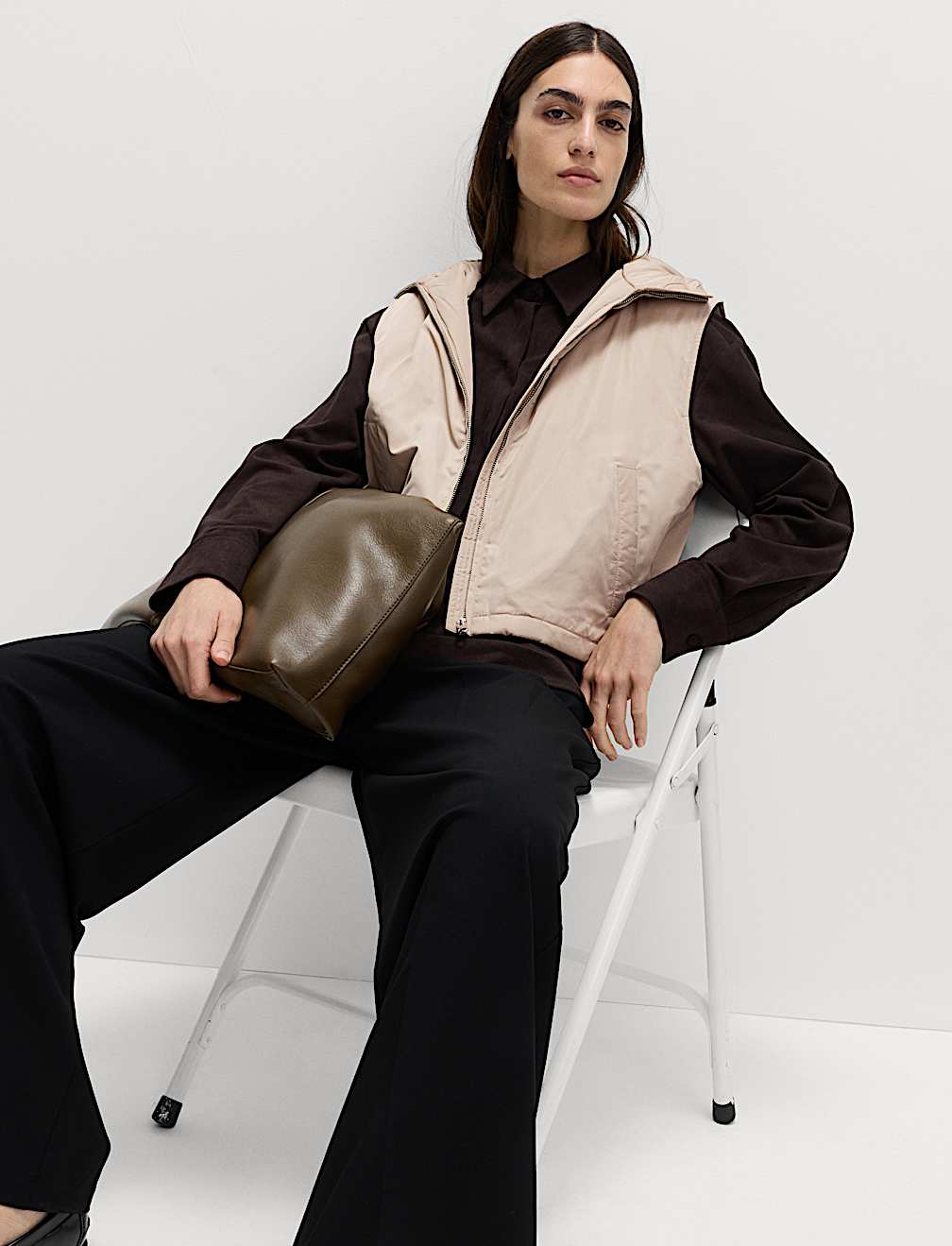 Waterproof Padded Hooded Cropped Gilet