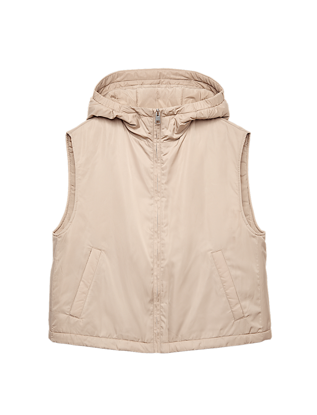 Waterproof Padded Hooded Cropped Gilet