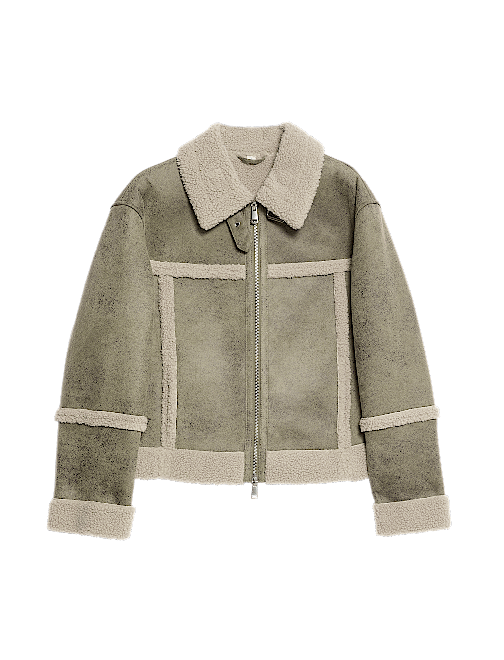 Faux Shearling Aviator Jacket