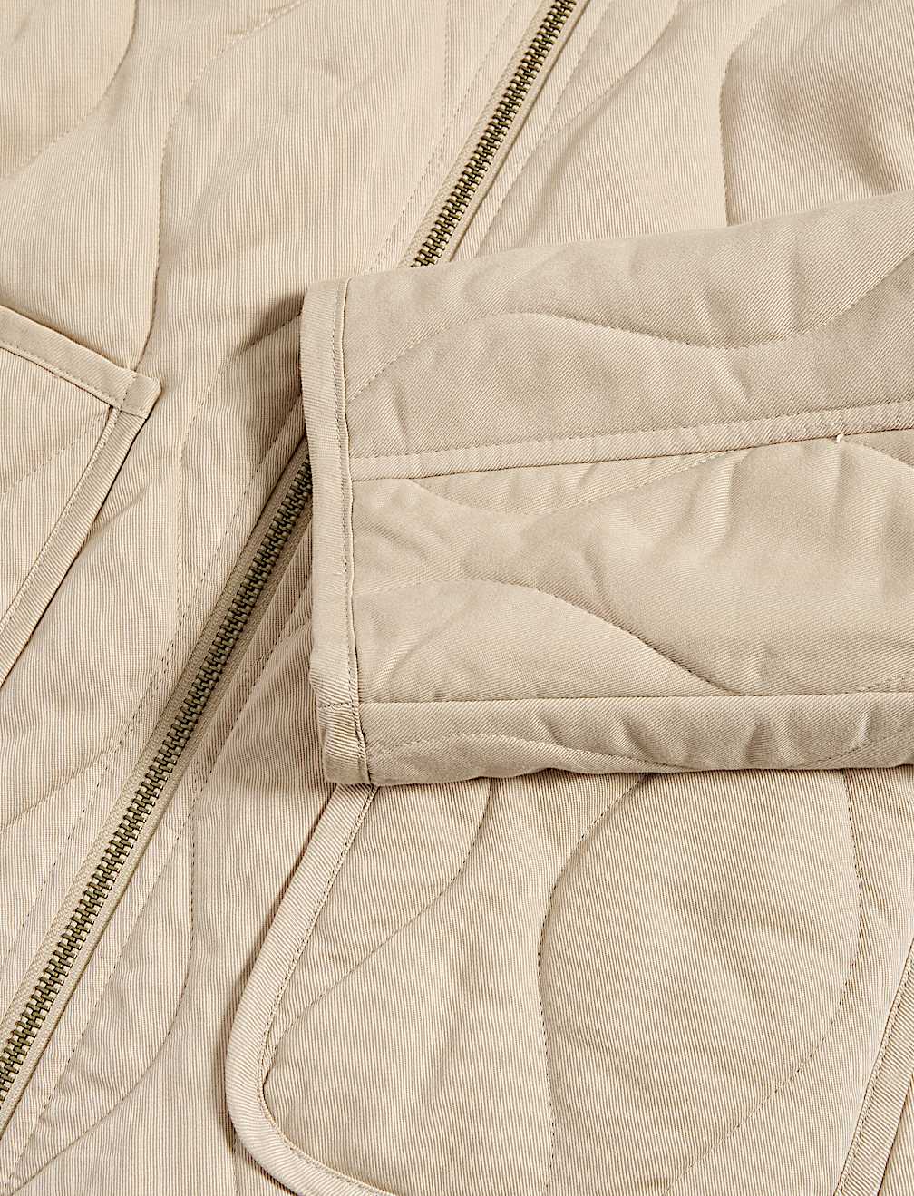 Quilted Funnel Neck Jacket