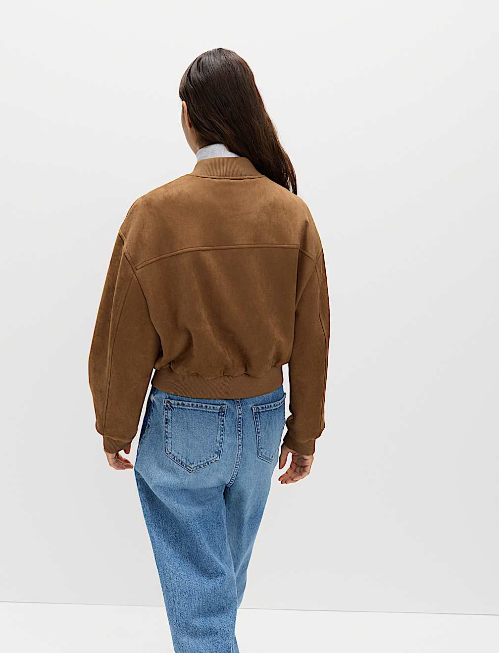 Suedette Lightweight Bomber Jacket