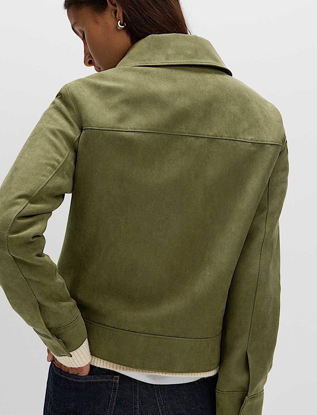 Suedette Harrington Jacket
