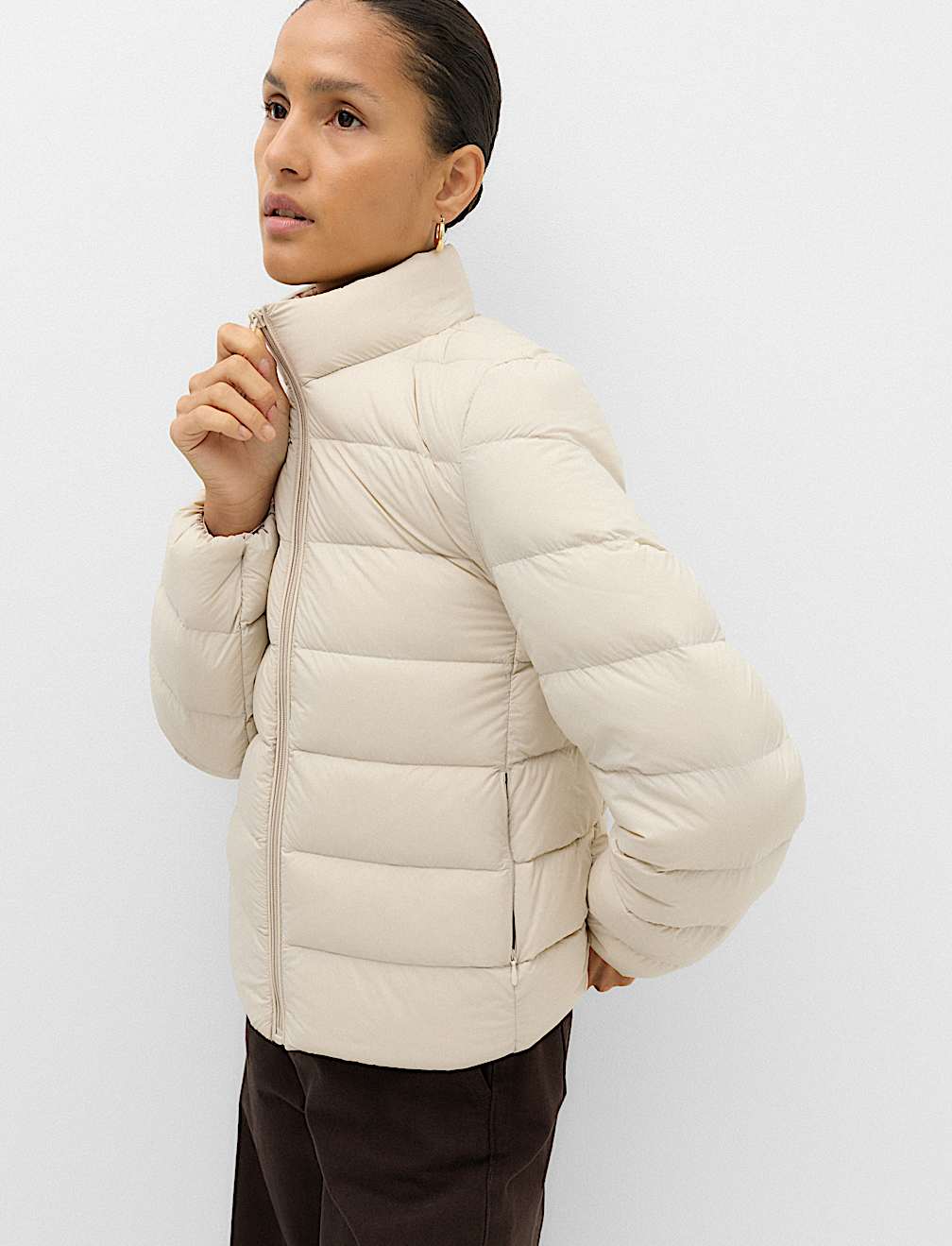Feather & Down Padded Puffer Jacket