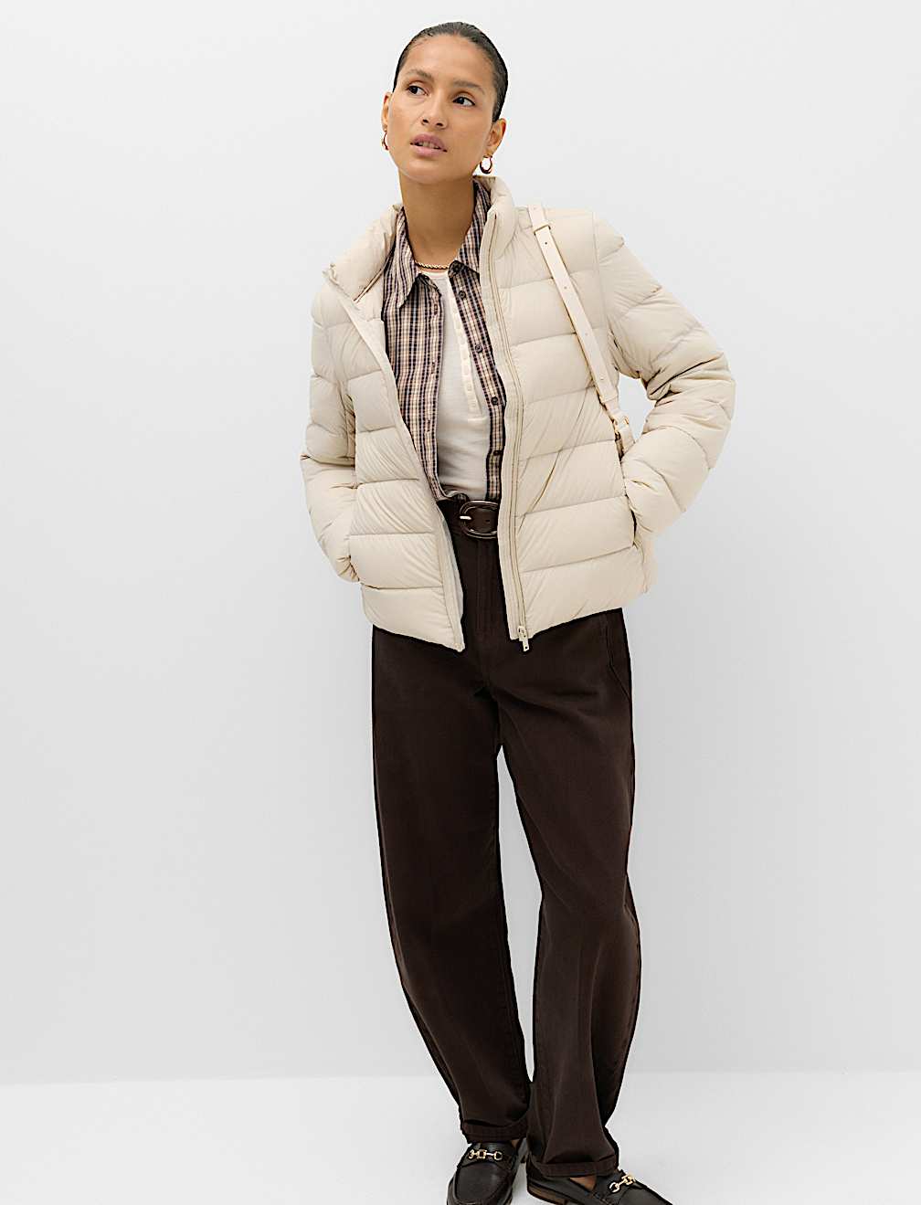 Feather & Down Padded Puffer Jacket