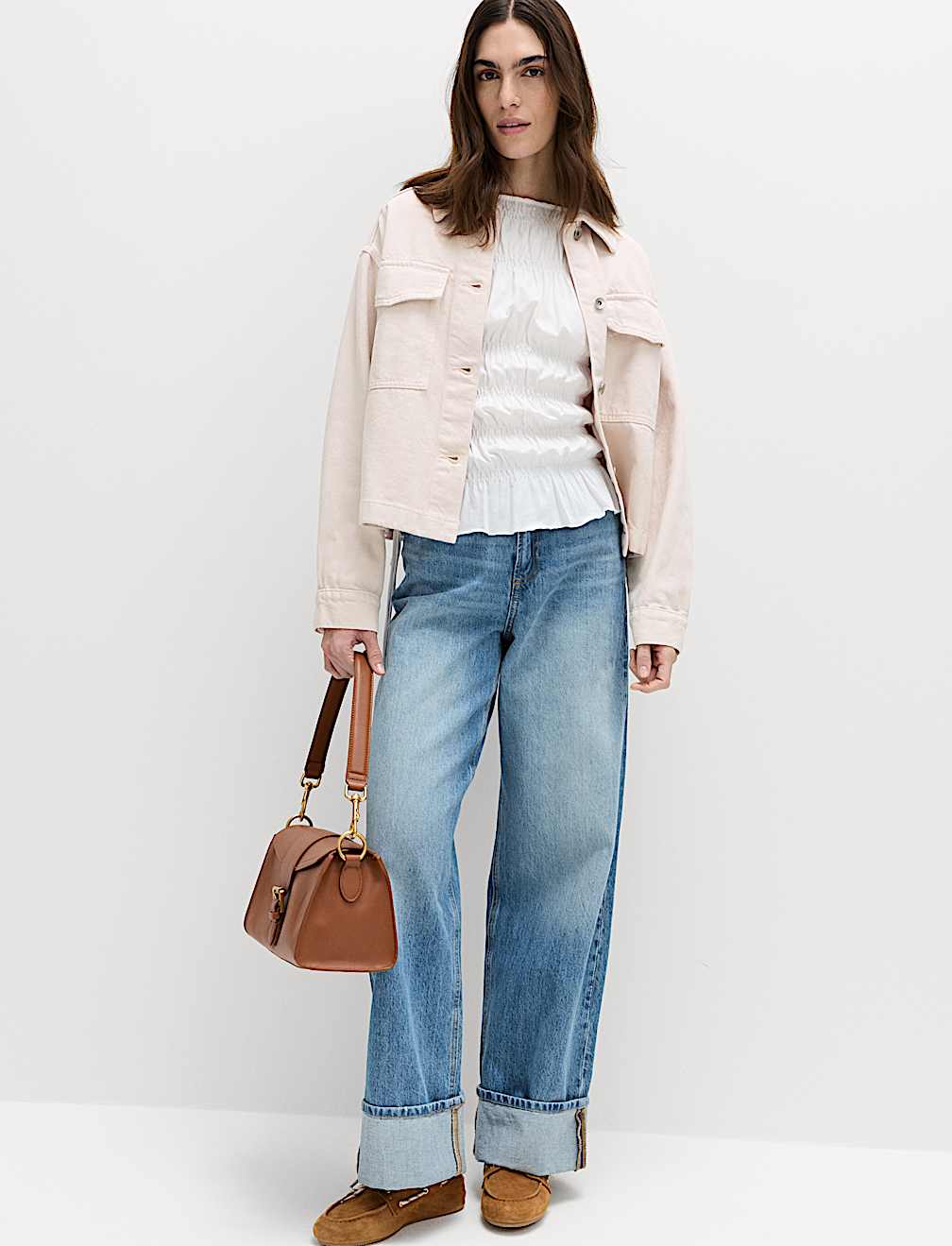 Pure Cotton Denim Shacket