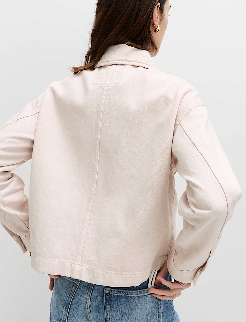 Pure Cotton Denim Shacket