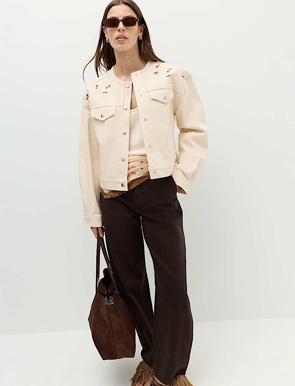 Cutwork Denim Trucker Jacket