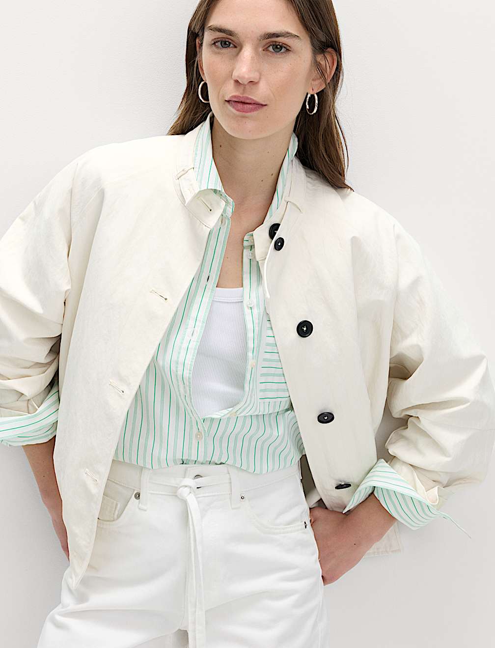 Washed Satin Look Bomber Jacket