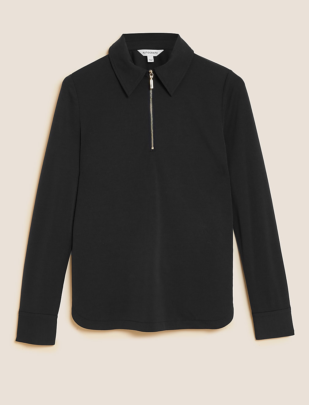 Modal Rich Collared Long Sleeve Top