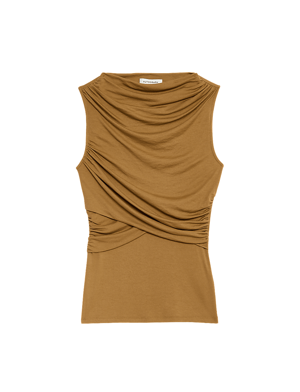 Modal Rich Ribbed Draped Top