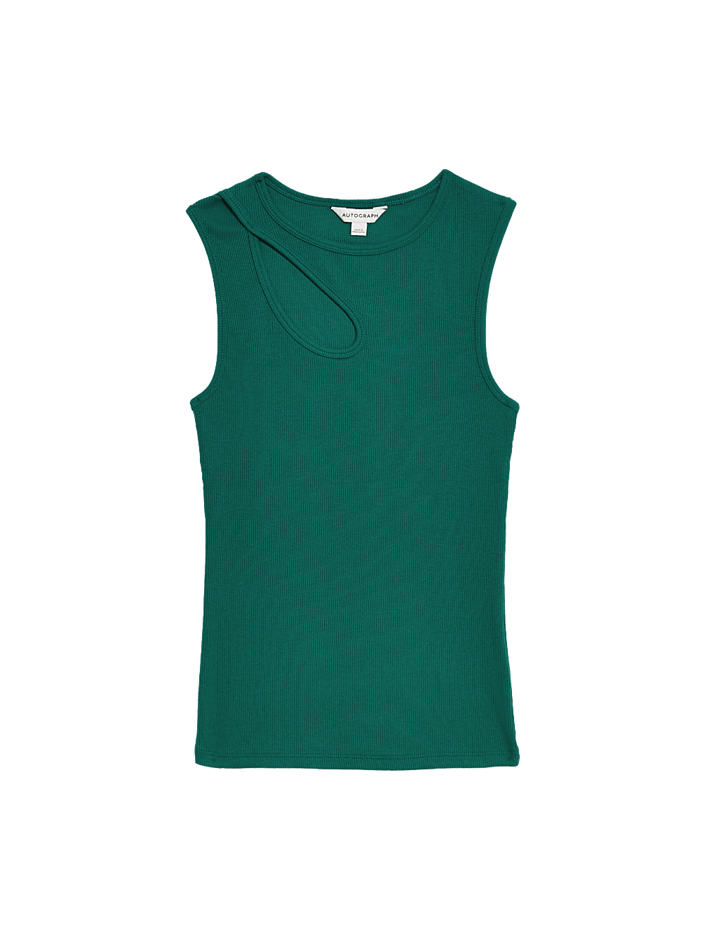Cotton Rich Ribbed Cut Out Vest