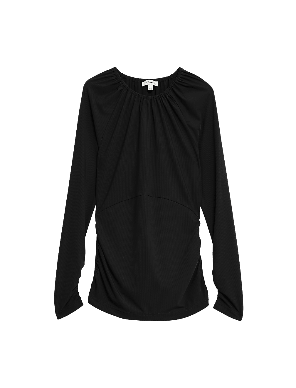 Ribbed Round Neck Jersey Top