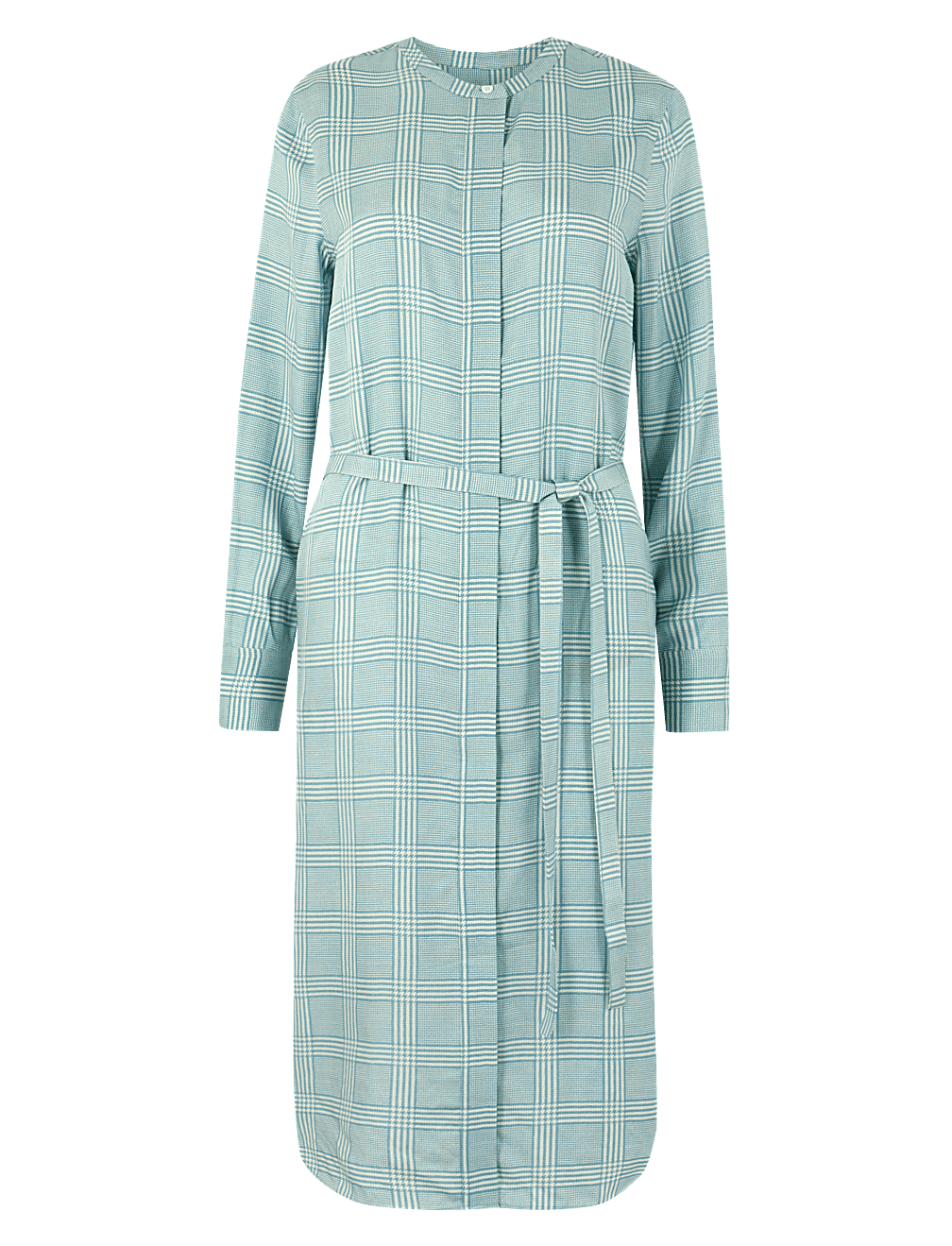 Checked Midi Shirt Dress