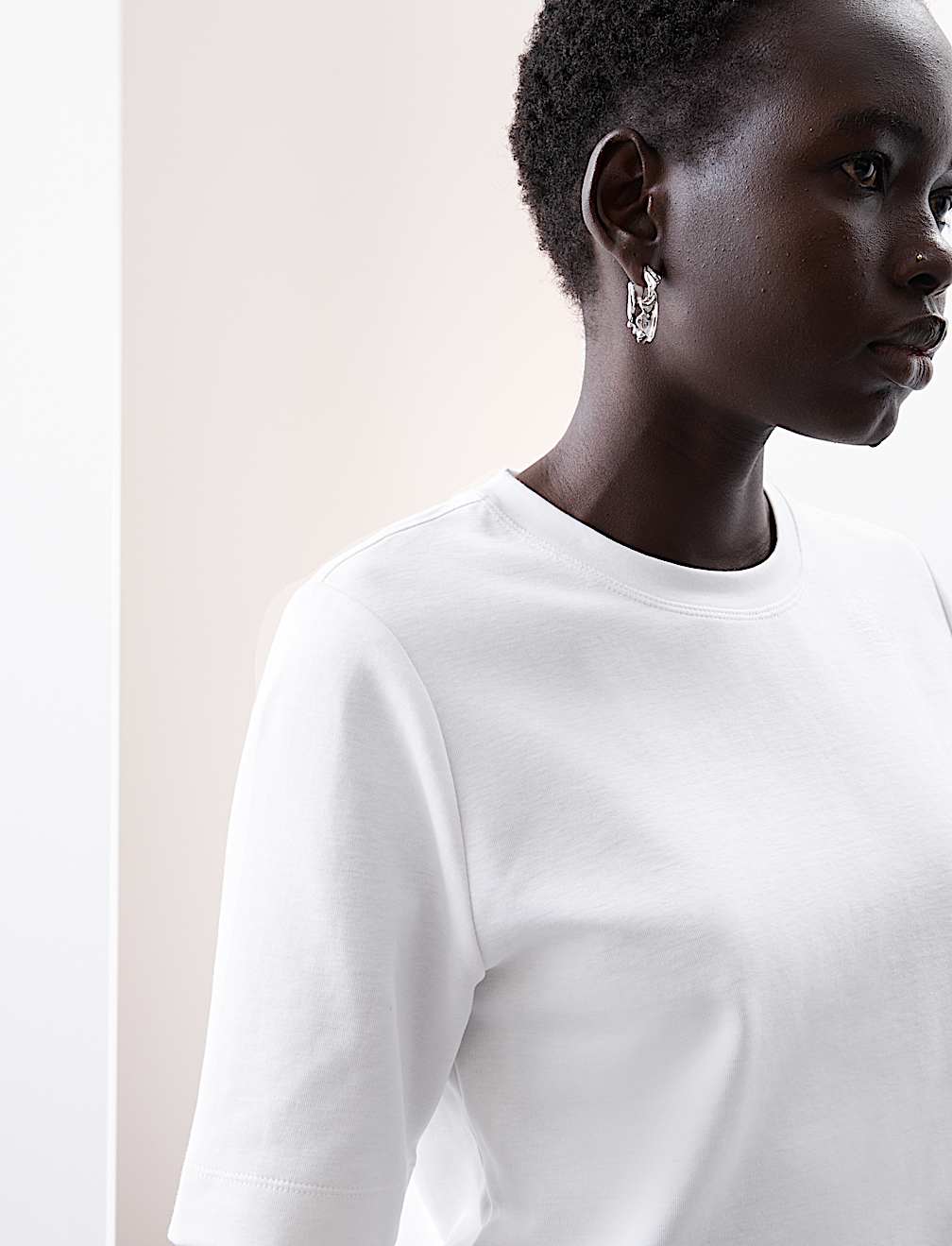 Cotton Rich Crew Neck T-Shirt