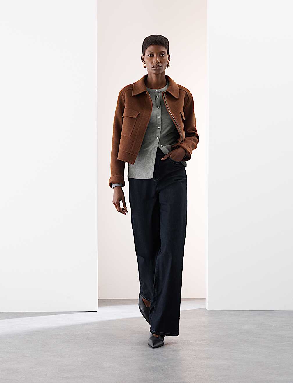 Jersey Button Through Top