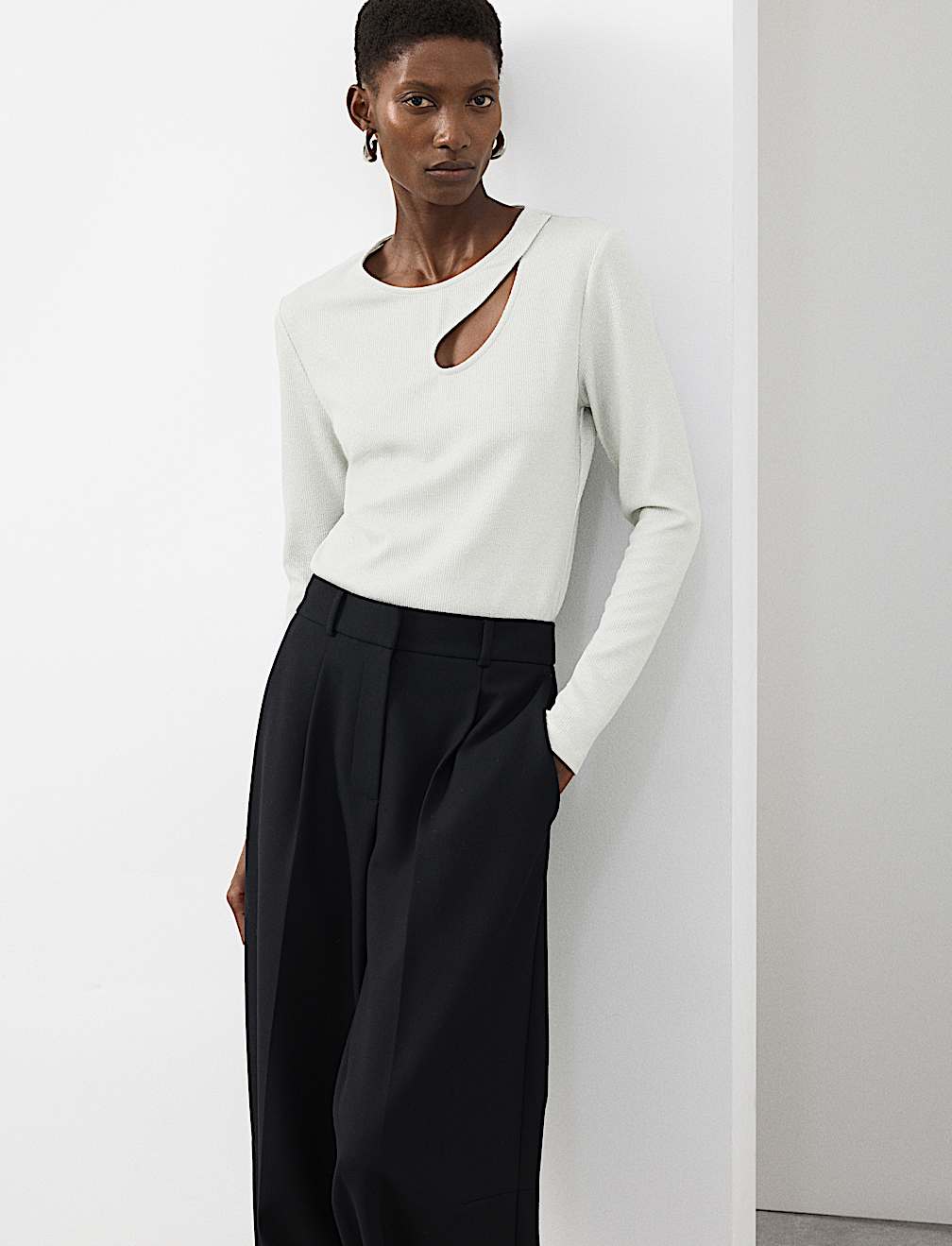 Jersey Sparkly Cut Out Top