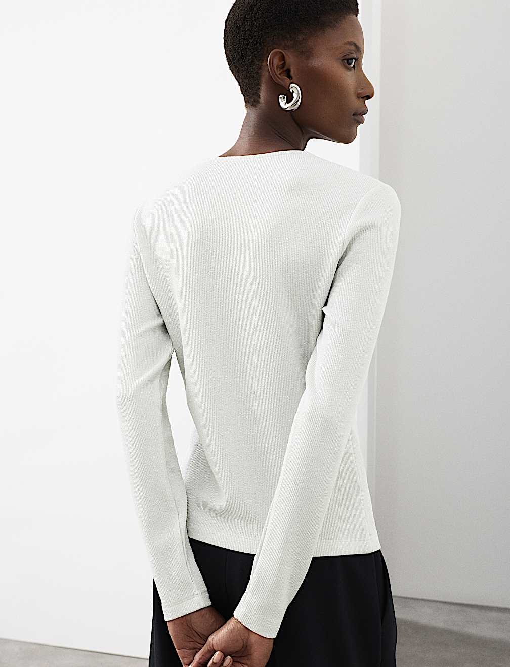 Jersey Sparkly Cut Out Top