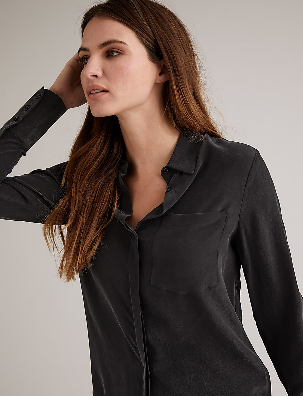 Pure Silk Long Sleeve Shirt